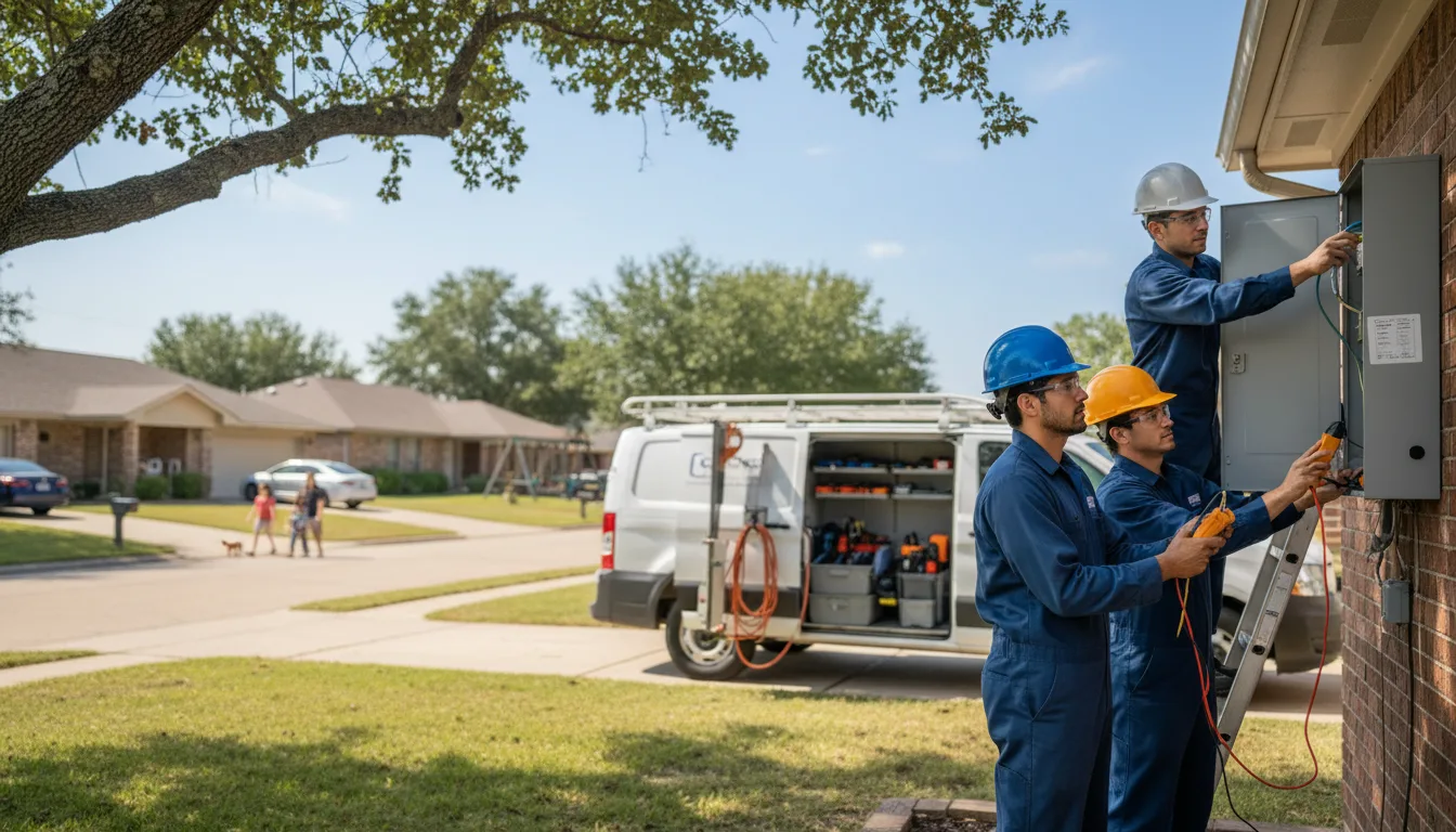 Certified electrician providing emergency electrical services in Brockwell, AR